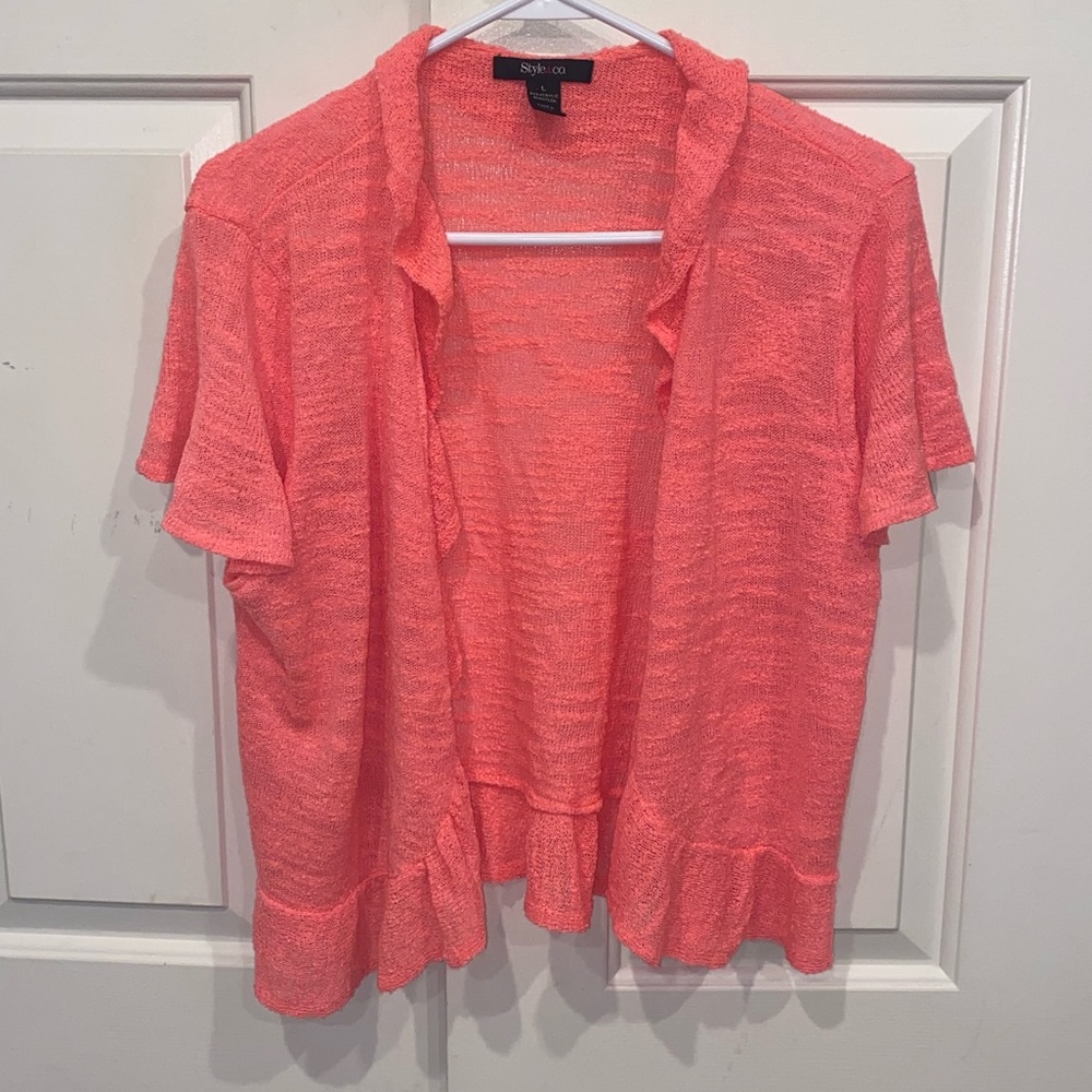 Woman’s short sleeve lightweight bolero shirt